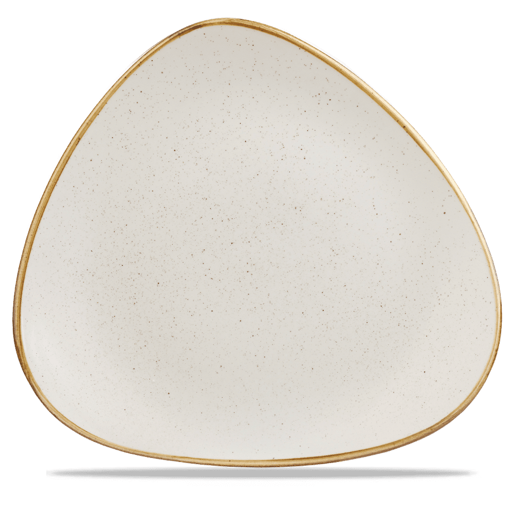 Stonecast Barley White triangular plate, 311mm
