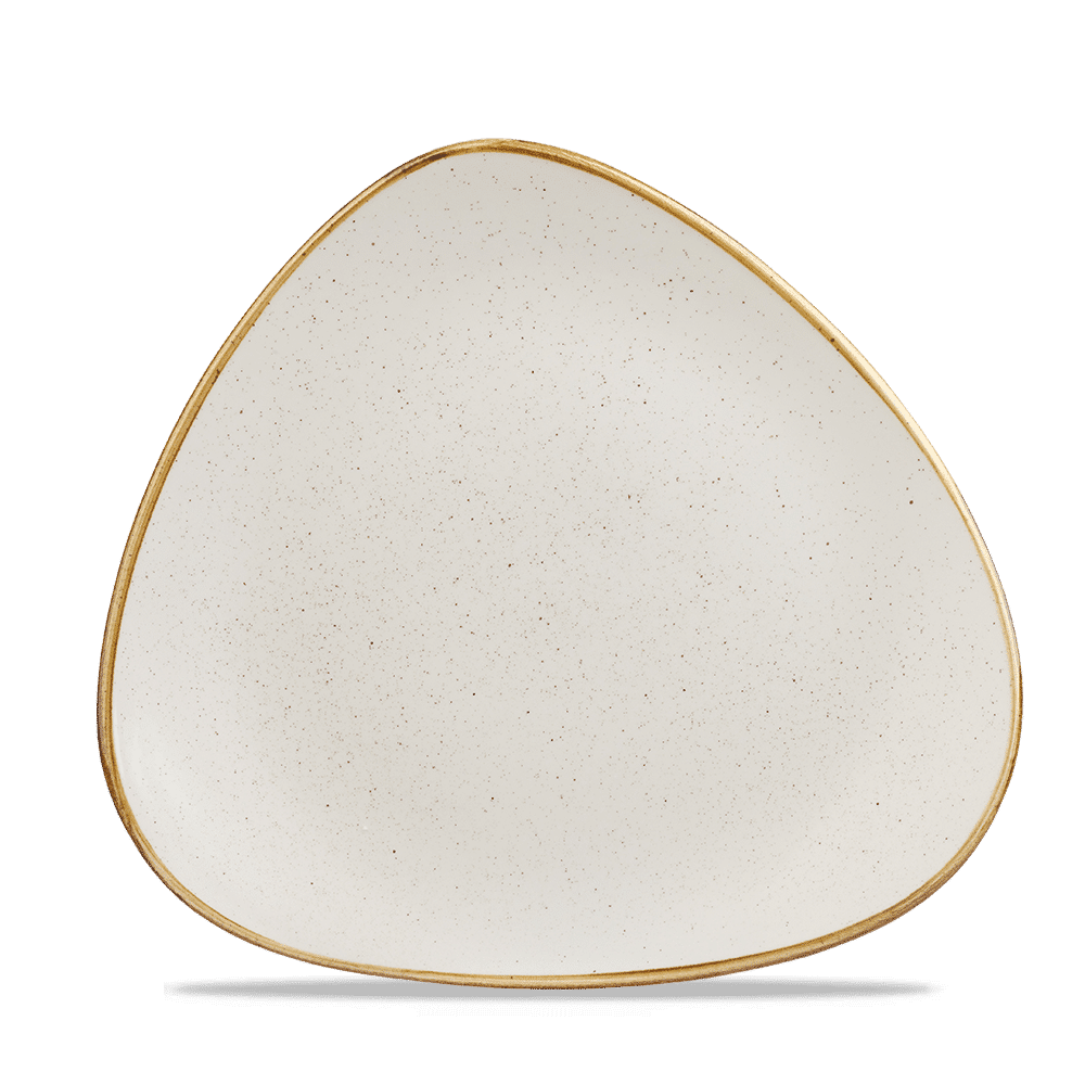 Triangulär tallrik Stonecast Barley White 229 mm