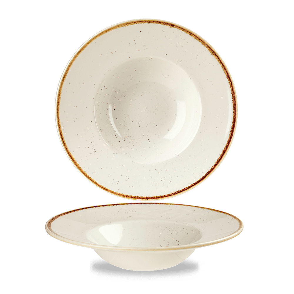 Stonecast Barley White wide rim bowl, 240mm