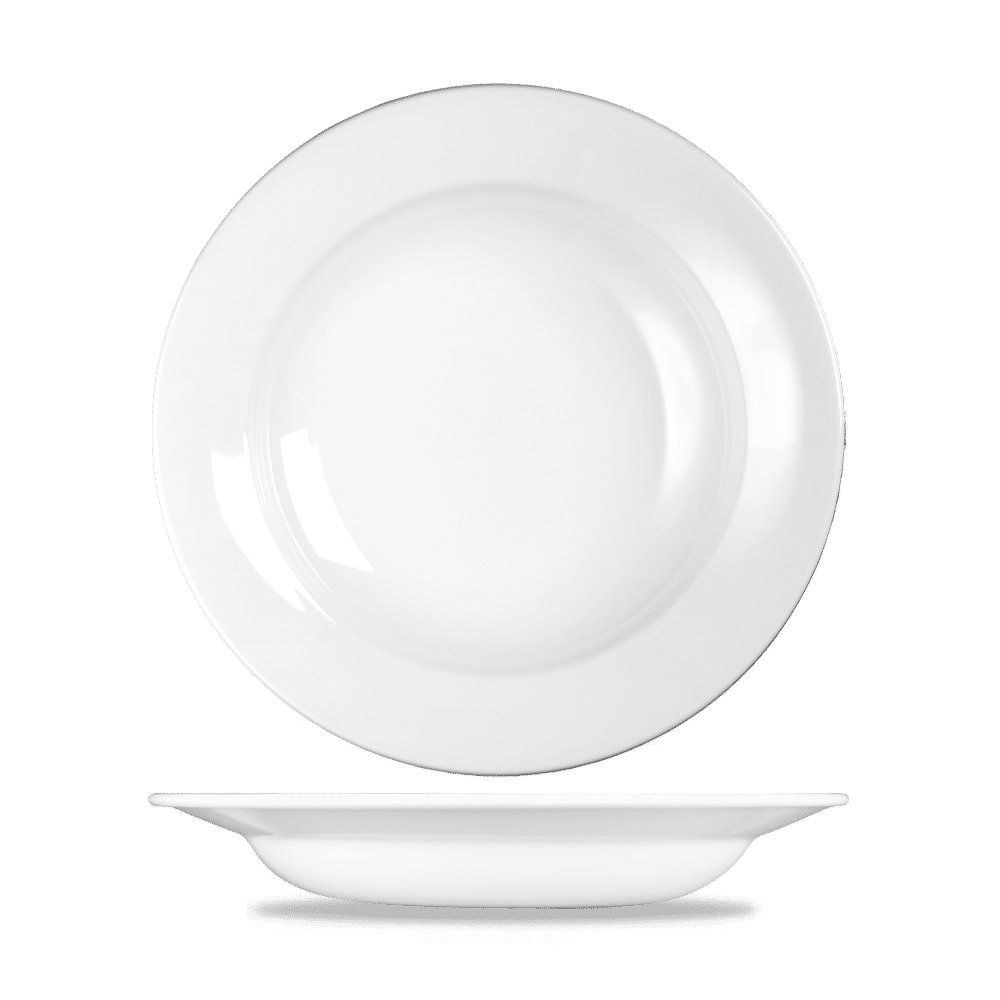 White Profile rim soup, 249mm