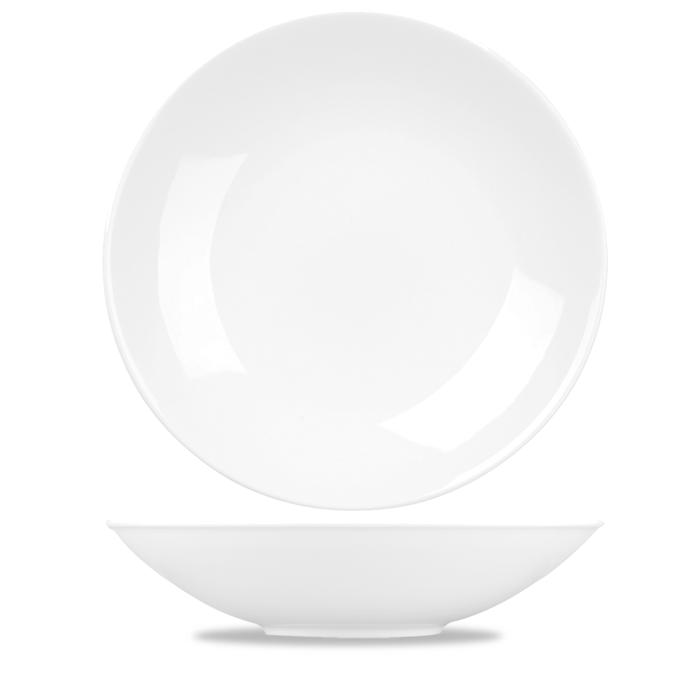 Alchemy Balance White coupe Buffet bowl, 385mm