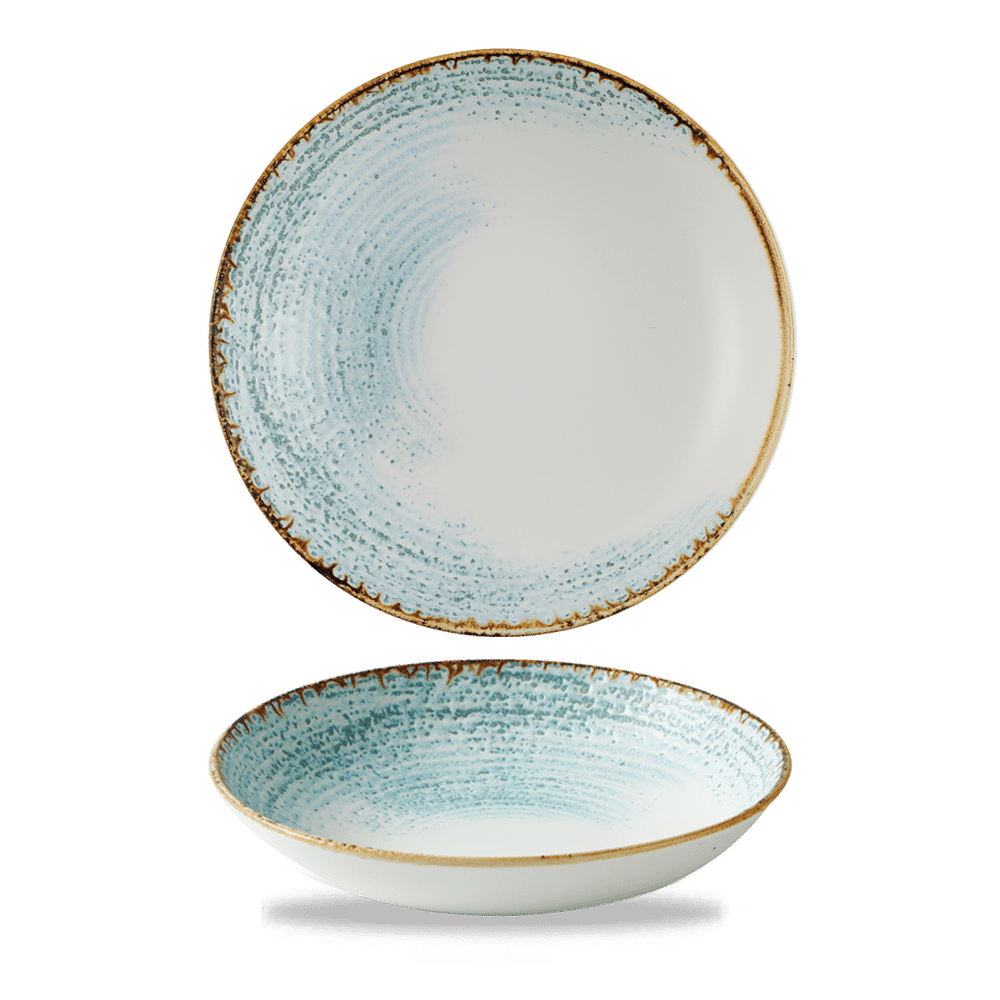 Homespun Accents Aquamarine coupe bowl, 182mm