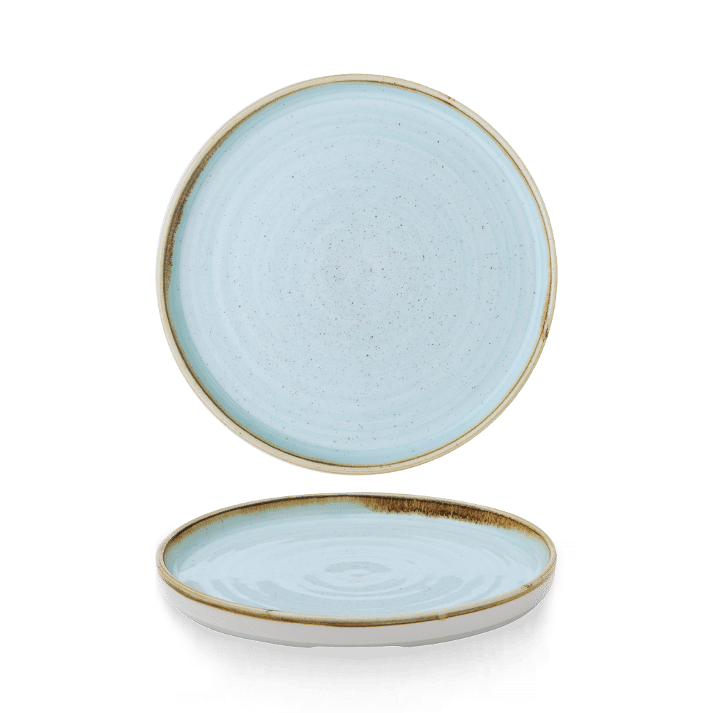 Stonecast Duck Egg walled plate, 210mm