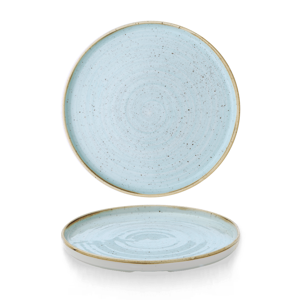 Stonecast Duck Egg walled plate, 210mm
