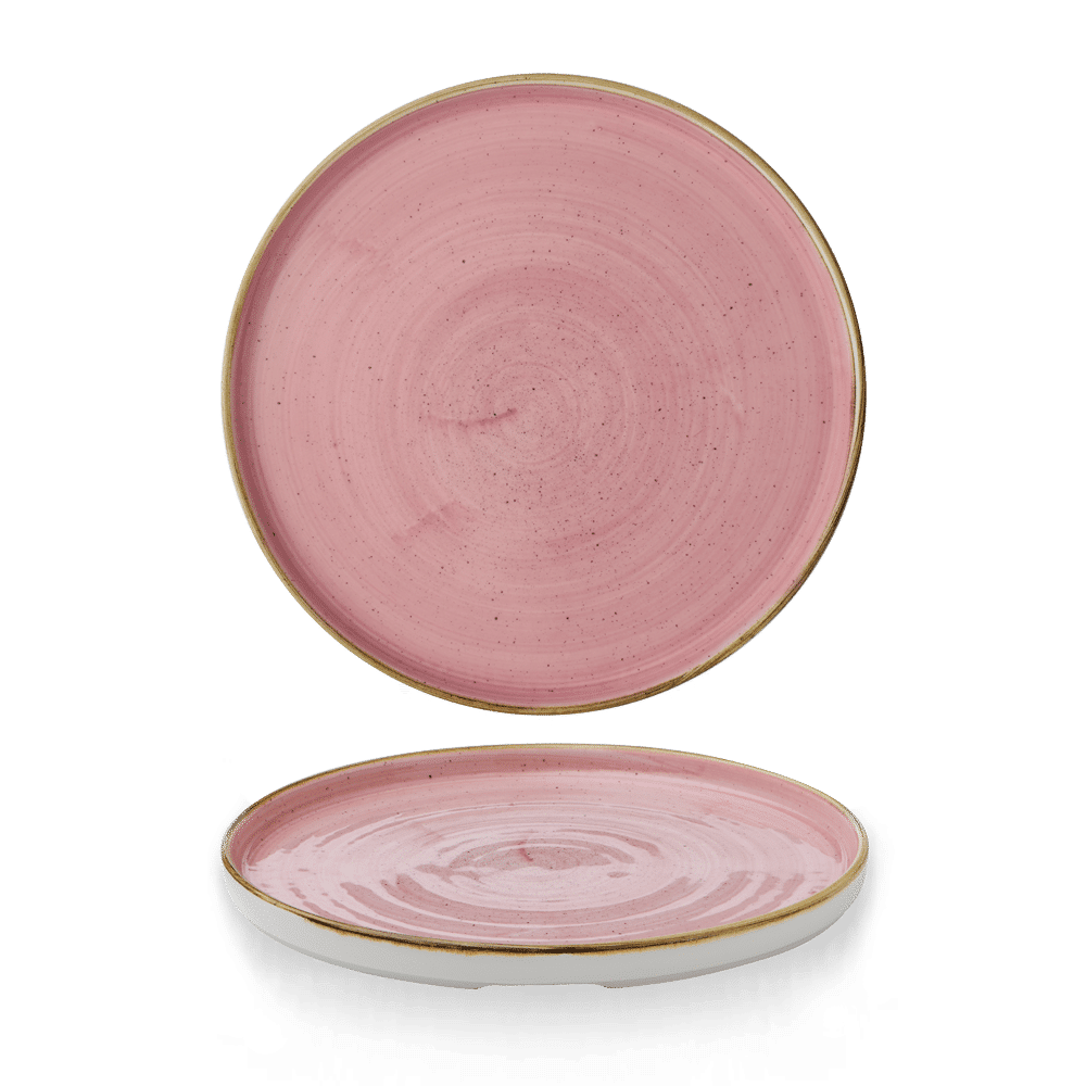 Stonecast Petal Pink walled plate, 210mm