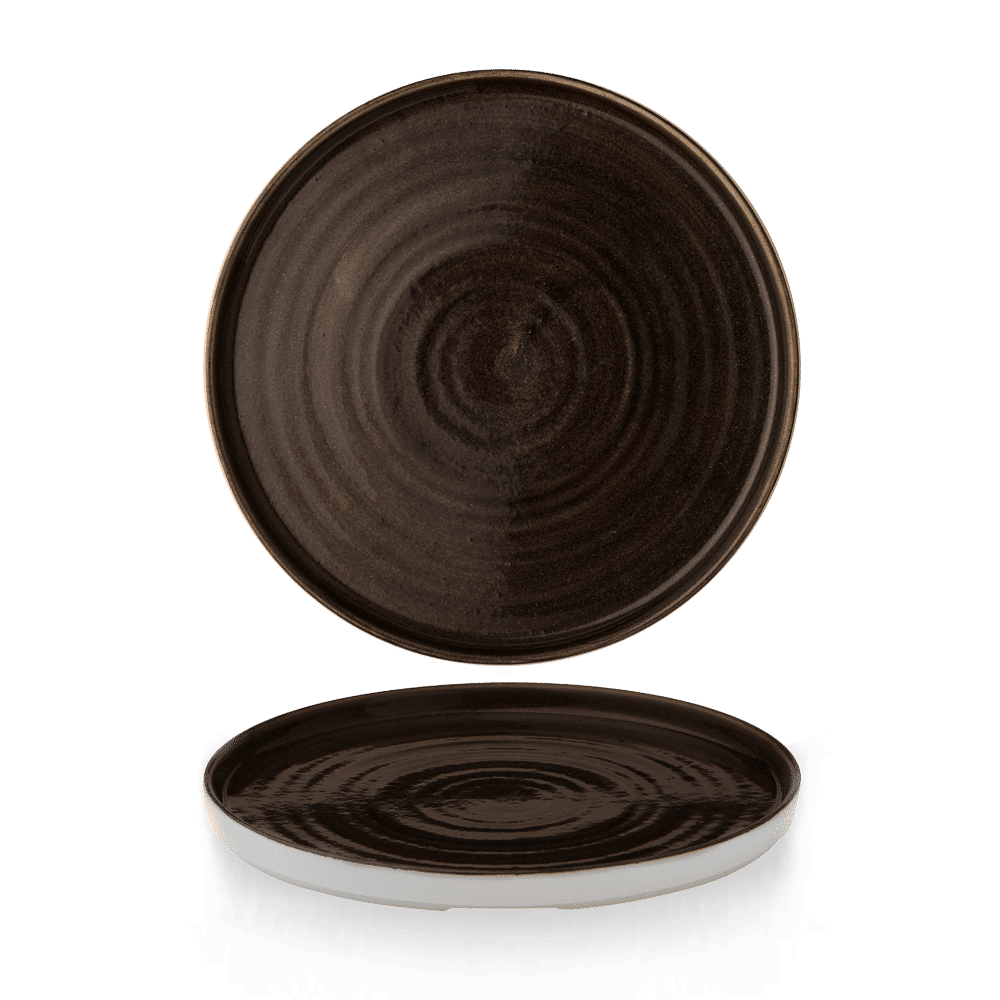Stonecast Patina Iron Black walled plate, 210mm