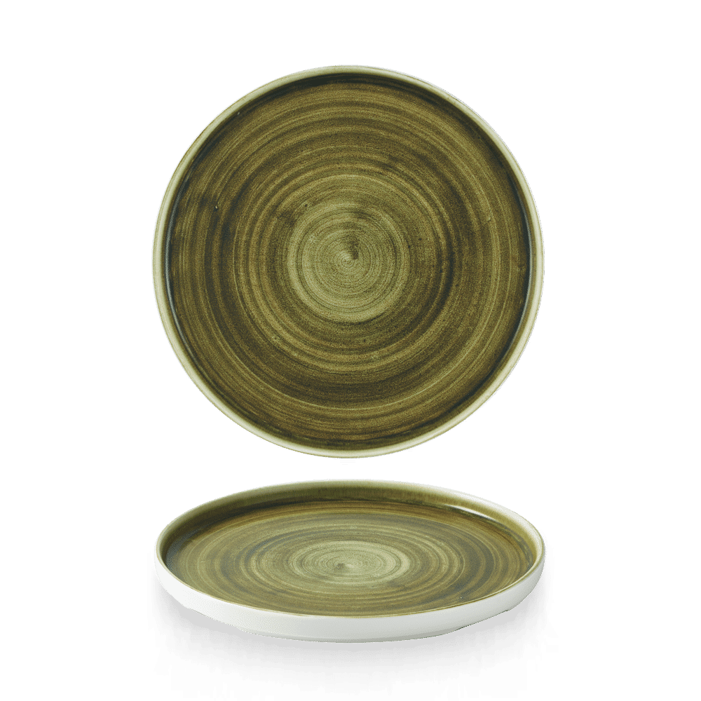 Talerz z wysokim rantem Plume Green, 210mm