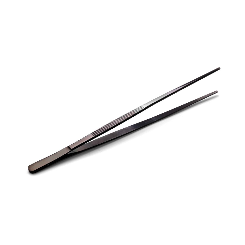 Tweezer 30cm, straight, black PVD, 300mm