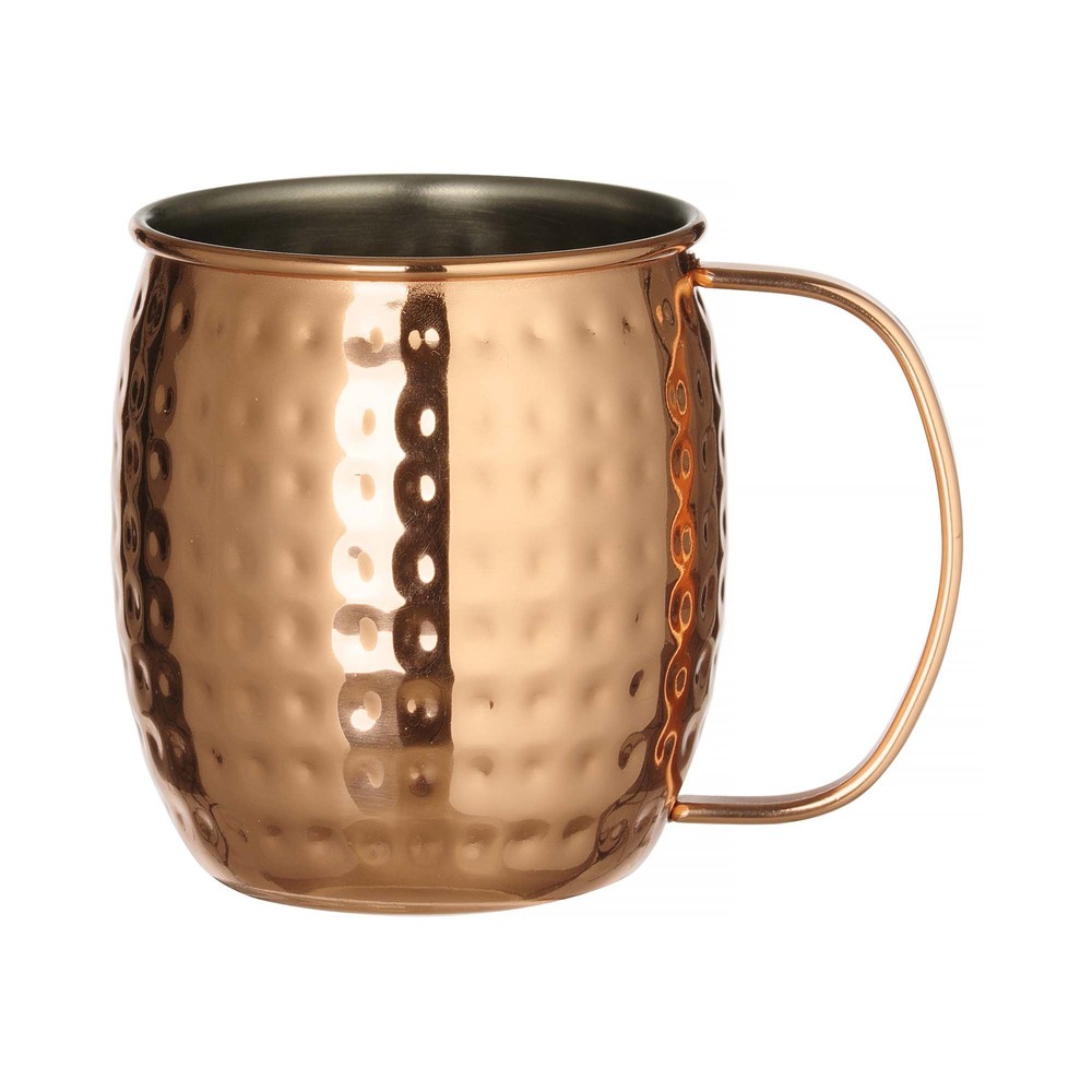 Стакан Moscow Mule с молотковой отделкой, медь, 500 мл, ø97x(H)100 мм, Bar Up