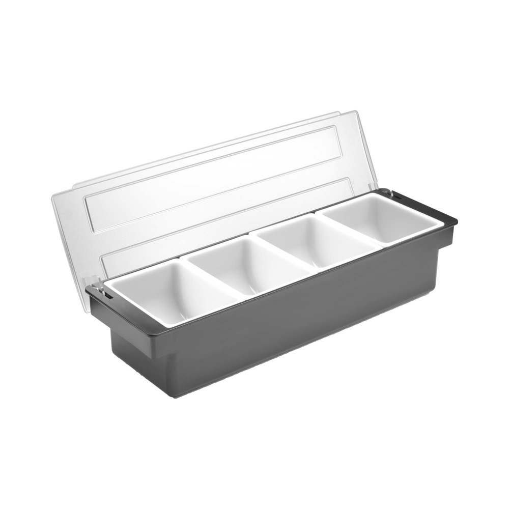 Barový kontejner na přísady do nápojů – 4 vložky, Bar up, 480 x 150 x (V) 100 mm