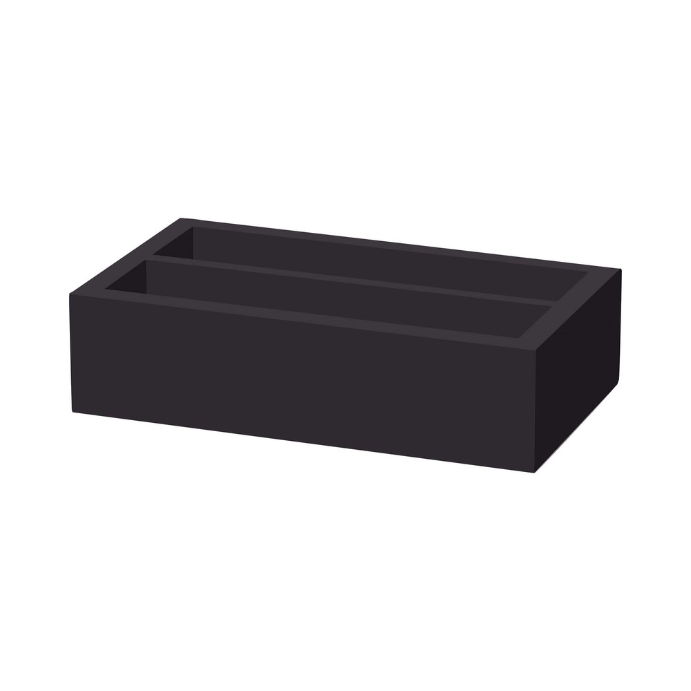 Madeira Black two-section cutlery box 275x165x60 mm