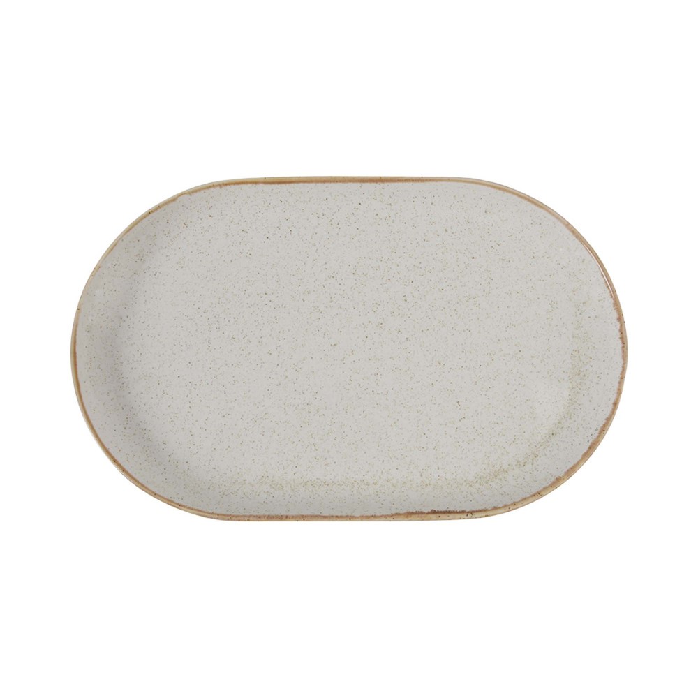 Sand oval platter, 320x200mm