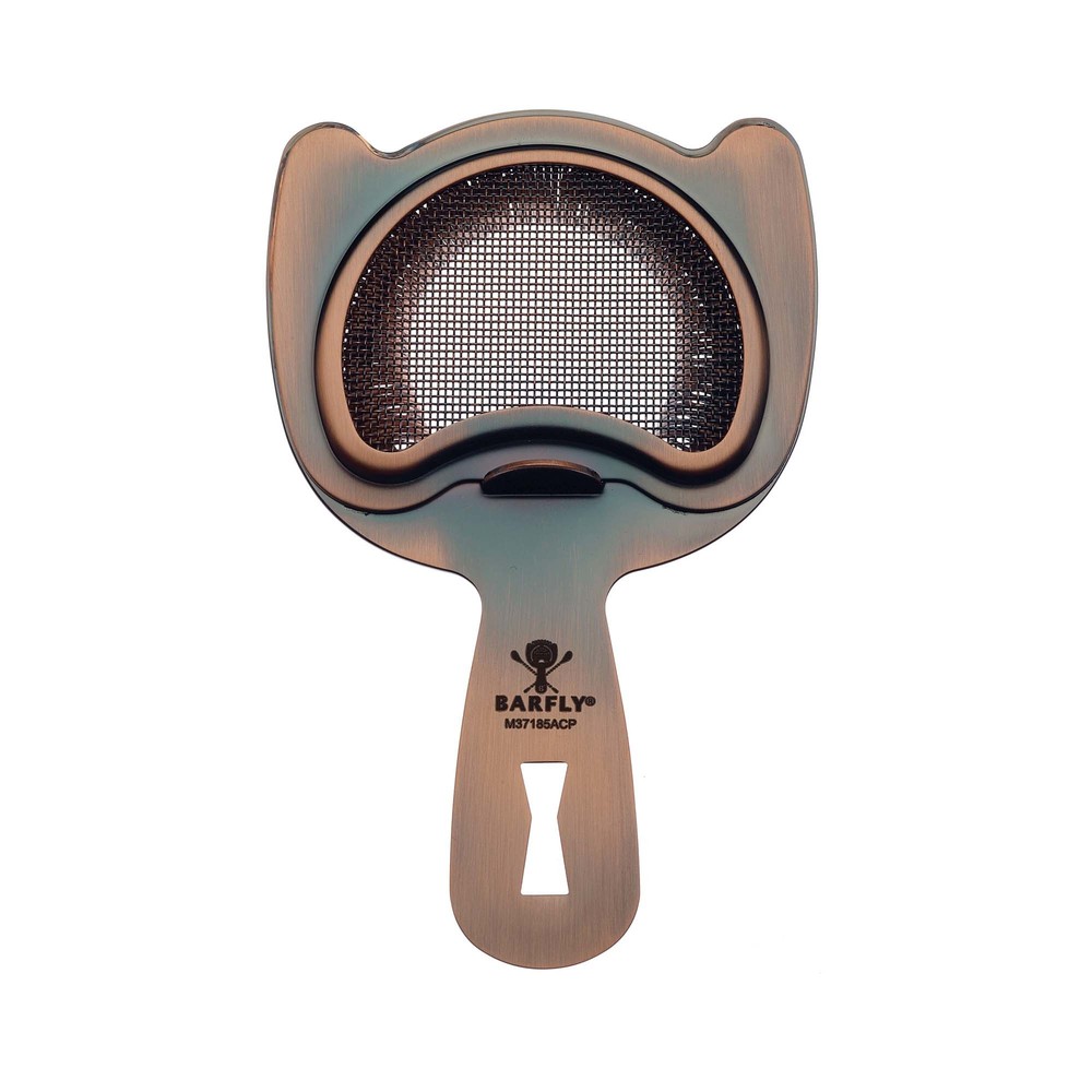 Fine mesh spring strainer 2in1, antique copper, Barfly