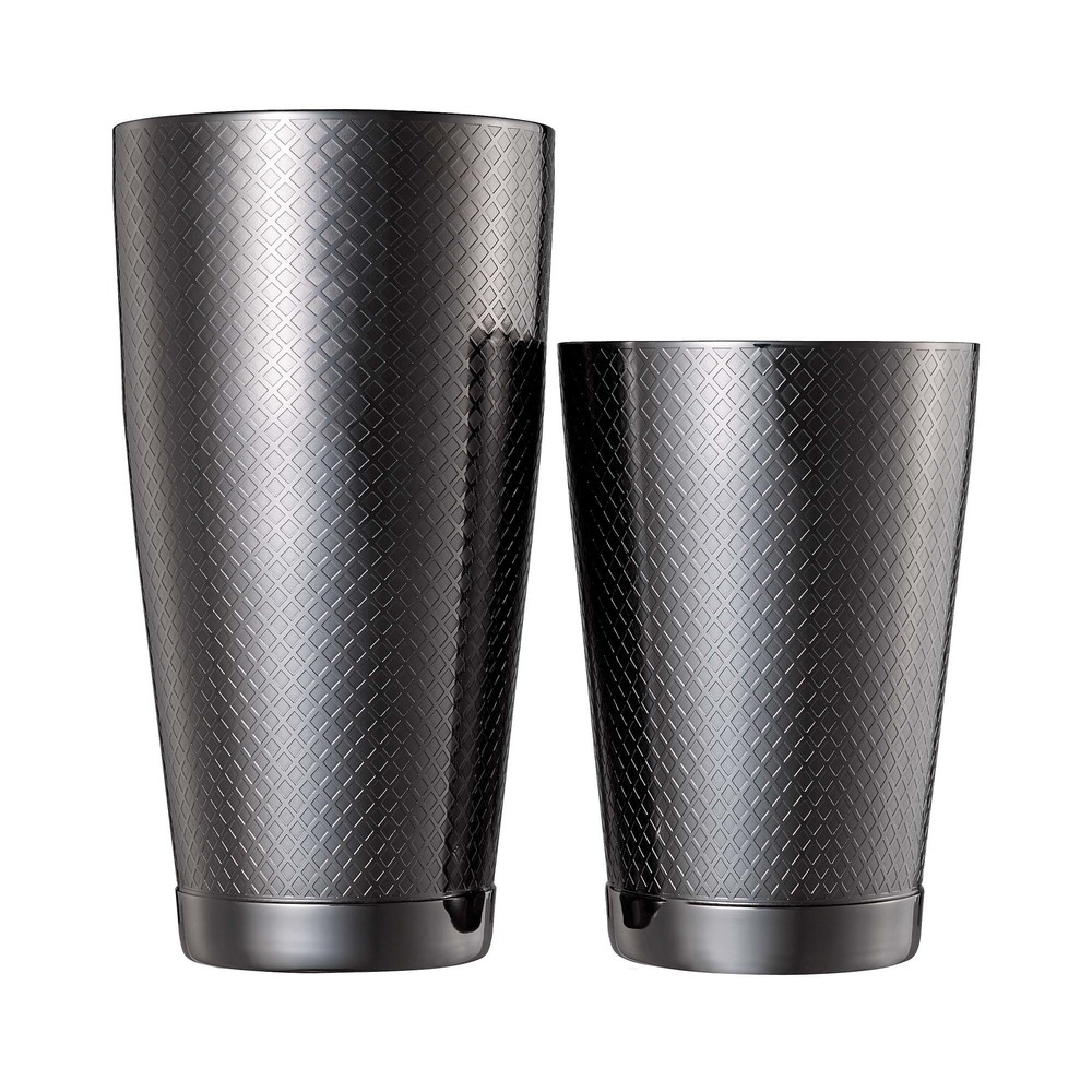 Shaker Tin Tin Diamond Lattice, schwarz, Barfly, 830/530 ml
