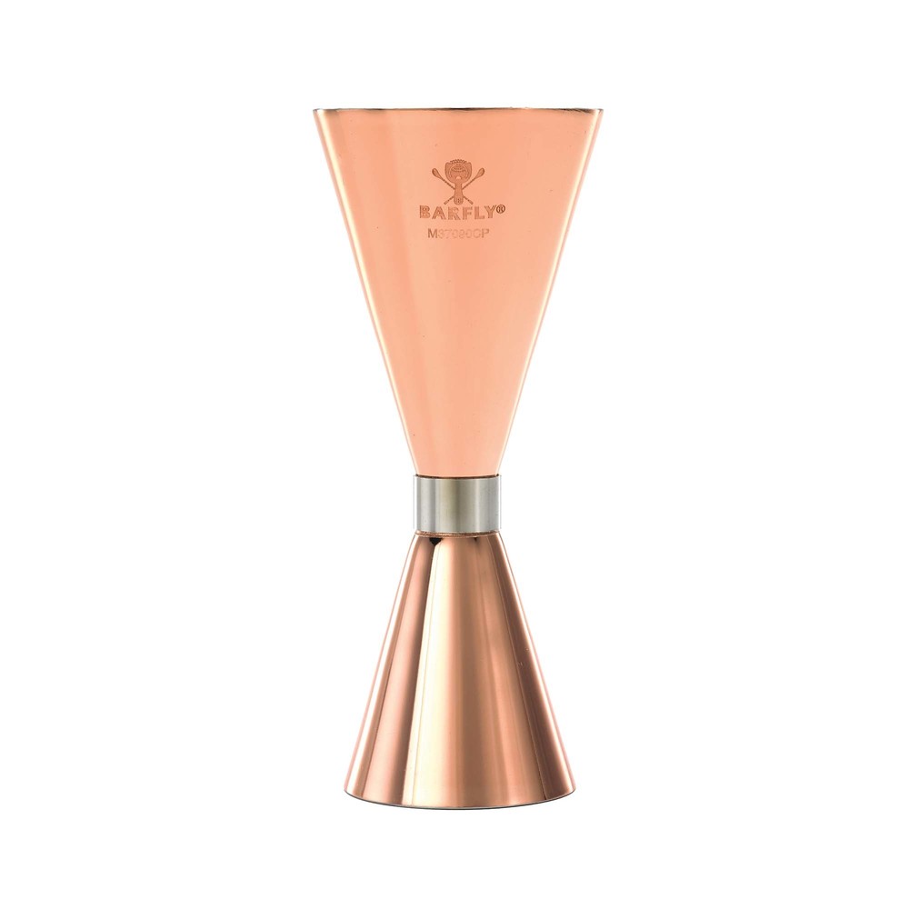 Jigger - Bartendermått Slim Style, 2 oz., 30/60 ml koppar med stålkant, Barfly