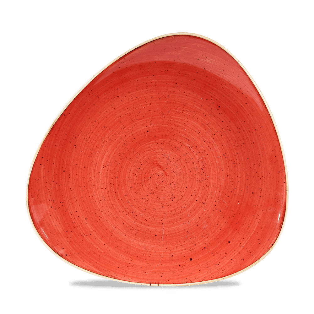 Dreieckiger Teller Stonecast Berry Red, 300 mm
