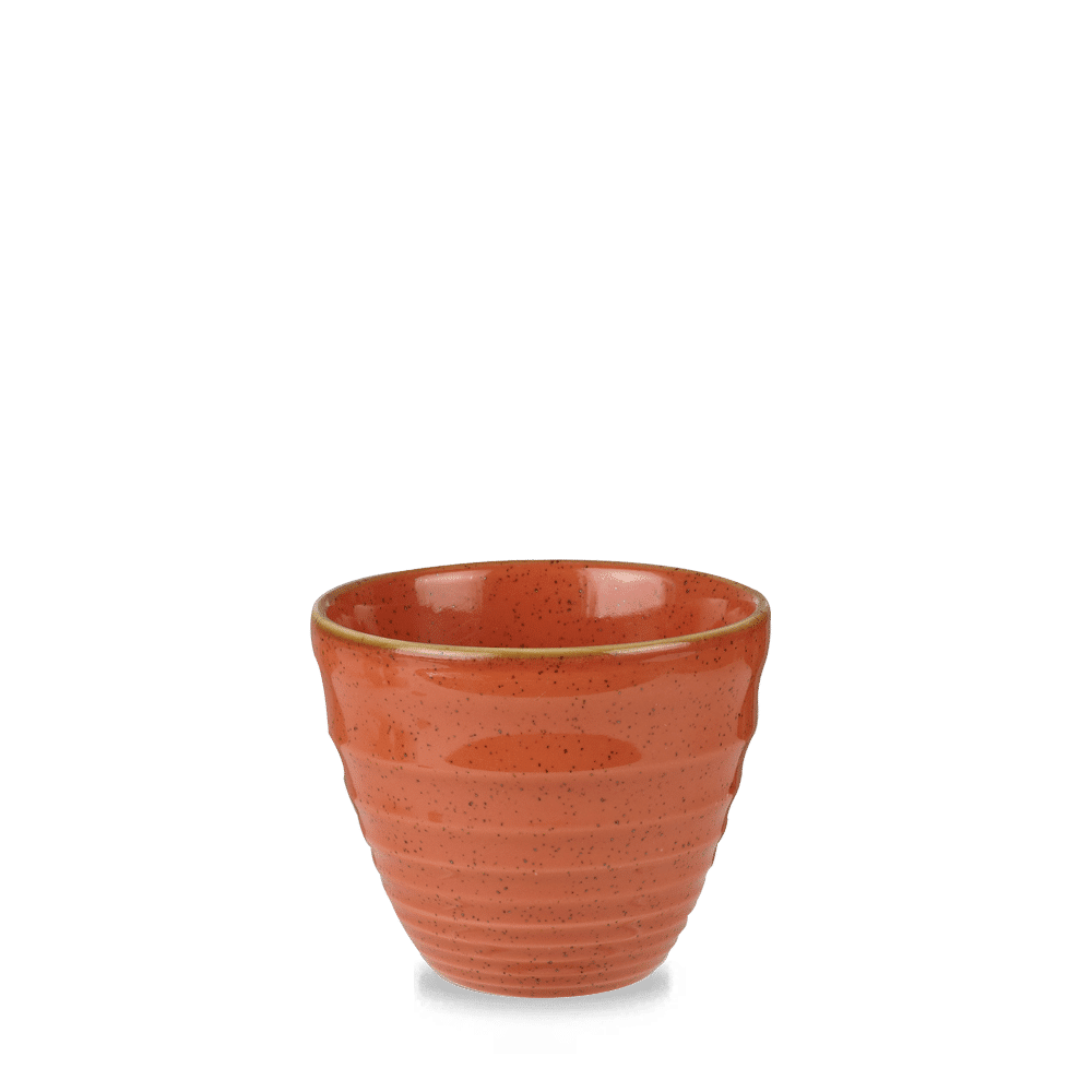 Rýhovaný hrnek na hranolky Stonecast Orange, 100 mm x 80 mm, 280 ml