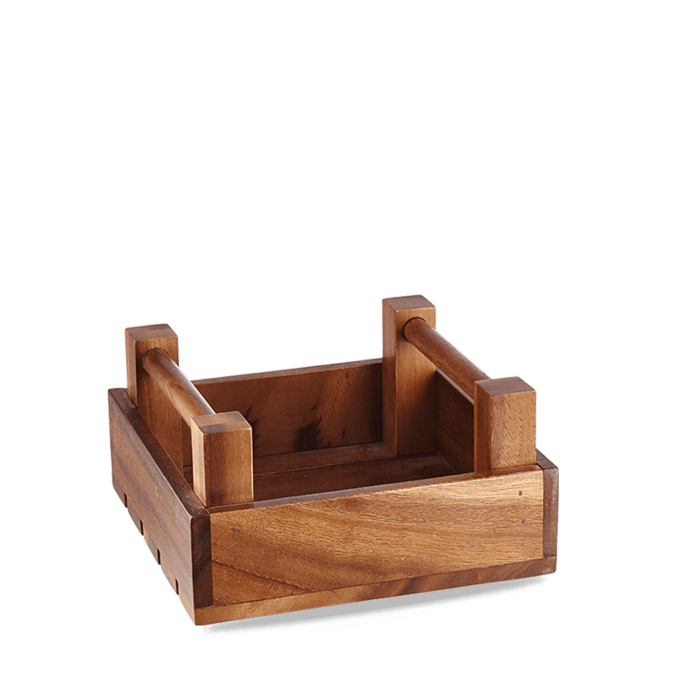 Kwadratowa skrzynka drewniana, 200x200x100mm