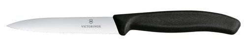 Victorinox Swiss Classic Nóż do jarzyn, ząbkowany, 100mm, czarny