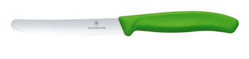 Zdjęcie do Victorinox Swiss Classic Nóż do pomidorów, zaokrąglony czubek, ząbkowany, 11 cm, zielony 1