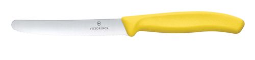 Zdjęcie do Victorinox Swiss Classic Nóż do pomidorów, zaokrąglony czubek, ząbkowany, 11 cm, żółty 1