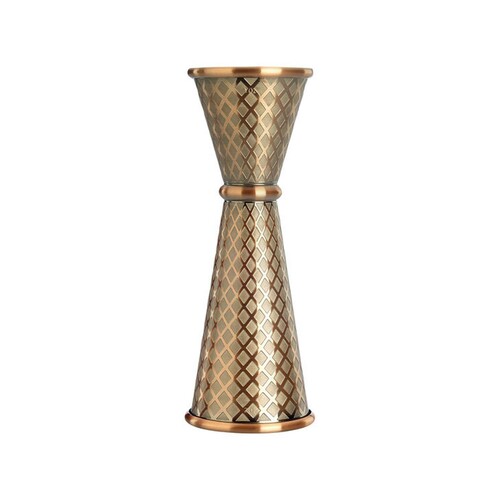 Photo for Diamond Lettice Japanese style jigger, antique copper, 30/60ml 1