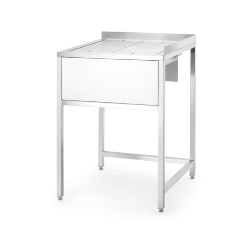 Zdjęcie do Narożny stół Oxygen Hybrid z ukrytą komorą zlewową i myjką do płukania dzbanków, 650x650x(h)900mm 1
