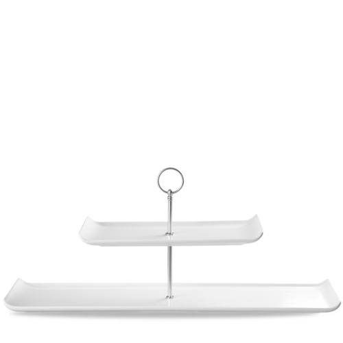Zdjęcie do Dwupoziomowa patera Alchemy Balance White prostokątna, góra 300x150mm, dół 560x150mm, (h)220mm 1