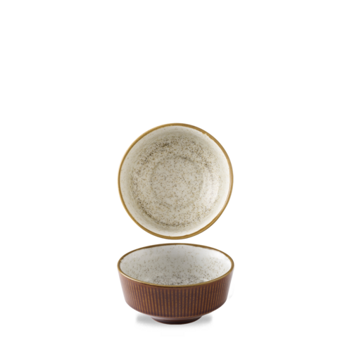 Photo for Kochi Cinnamon Brown Barley White soup bowl, 130mm, 400ml 1