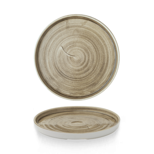 Fotografia pre Stonecast Patina Antique Taupe  Walled Plate 8.67" [sk] 1