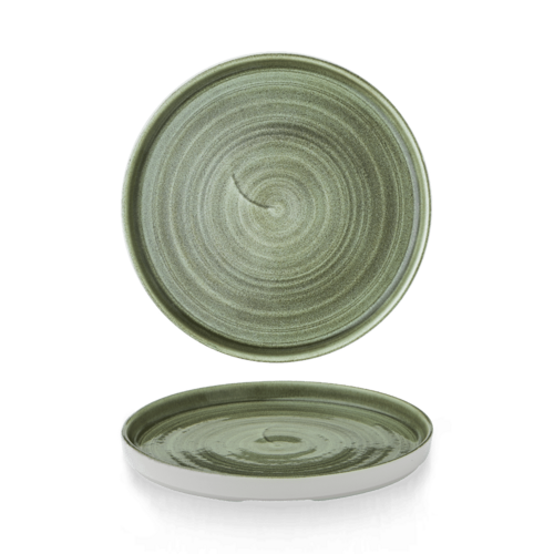 Fotografia pre Stonecast Patina Burnished Green  Walled Plate 8.67" [sk] 1