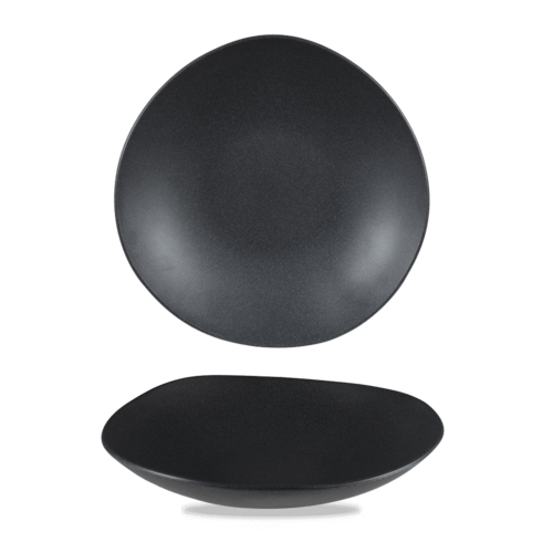Photo for Organic-shaped Granite Black melamine bowl, 320mm, 2000ml 1
