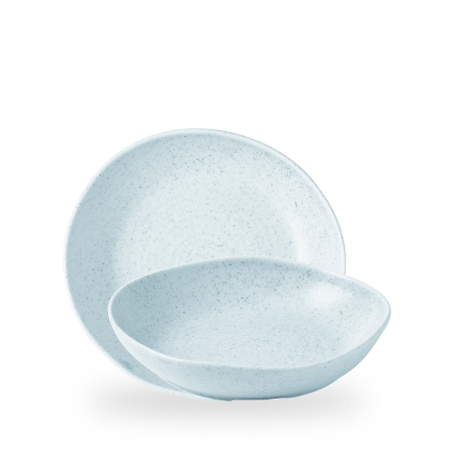 Photo for Deep bowl with organic shape Stonecast Duck Egg, 250mm, 1160ml 1