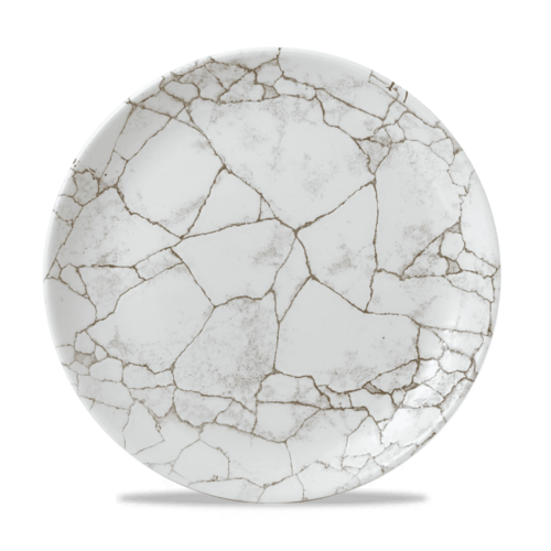 Photo for Studio Prints Kintsugi Agate Grey coupe plate, 288mm 1