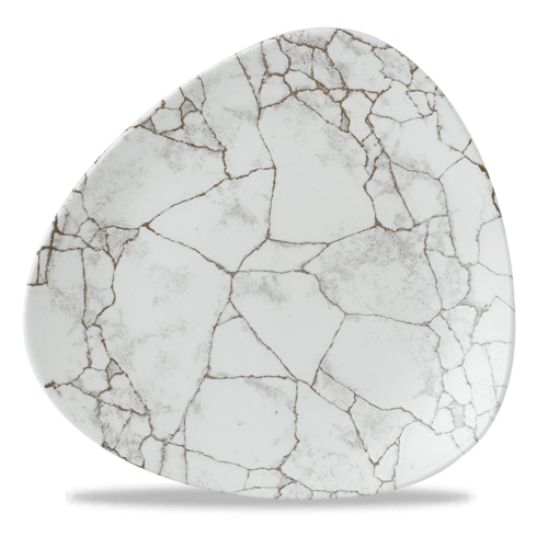 Photo for Studio Prints Kintsugi Agate Grey triangular plate, 265mm 1