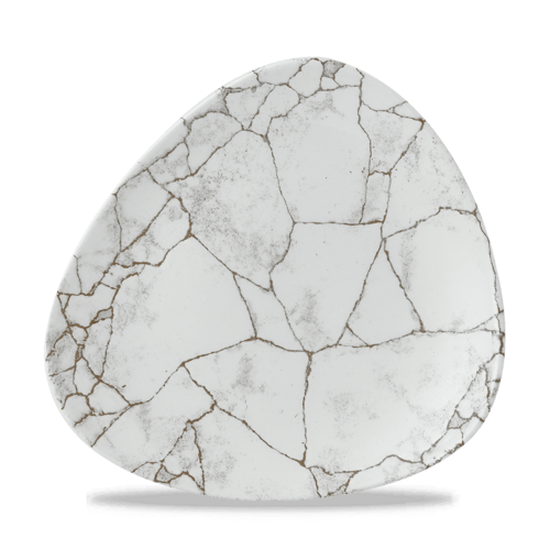 Zdjęcie do Talerz trójkątny Studio Prints Kintsugi Agate Grey 229 mm 1