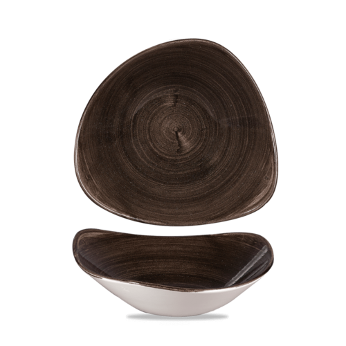 Photo for Stonecast Patina Iron Black triangular bowl, 235mm 1