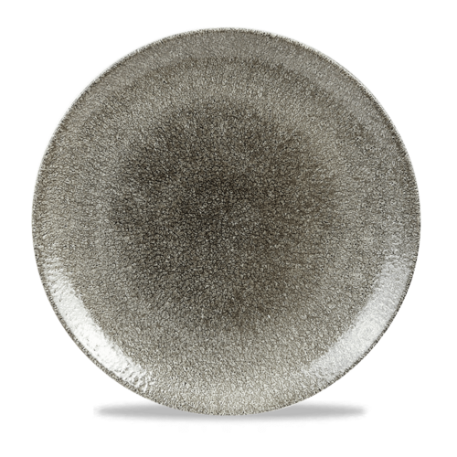 Photo for Raku Quartz Black coupe plate, 288mm 1