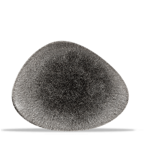 Photo for Raku Quartz Black chefs plate, 265x205mm 1