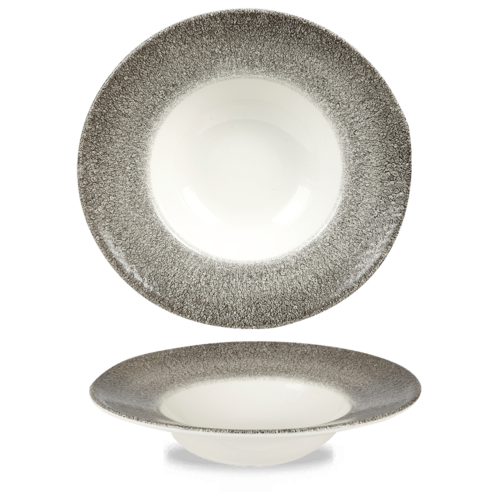 Photo for Raku Quartz Black Profile wide rim bowl, 280mm 1