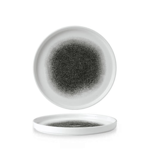 Photo for Raku Quartz Black walled plate, 210mm 1