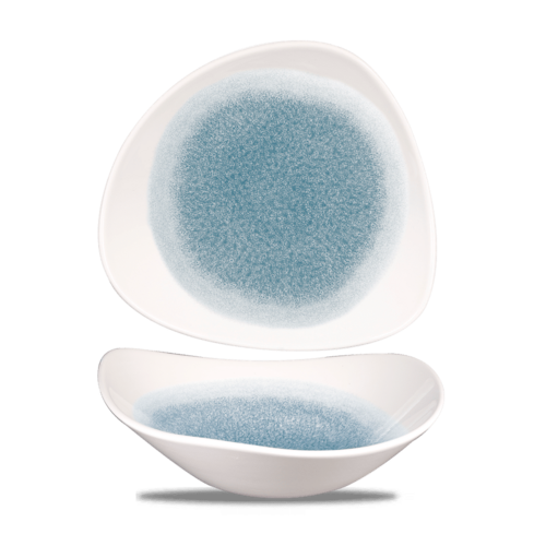 Zdjęcie do Miska trójkątna Raku Topaz Blue 600 ml 1