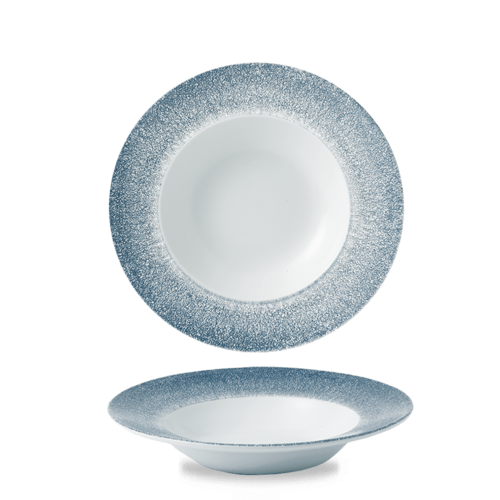 Photo for Raku Topaz Blue Profile wide rim bowl, 240mm 1