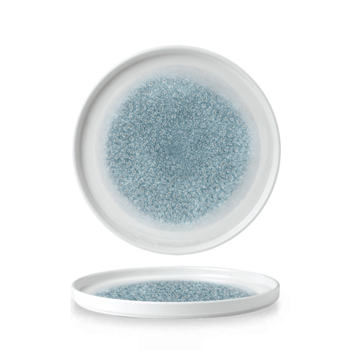 Zdjęcie do Talerz płytki z rantem Raku Topaz Blue 260 mm 1