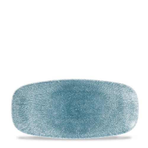 Zdjęcie do Talerz podłużny Raku Topaz Blue o wym. 269x127 mm 1