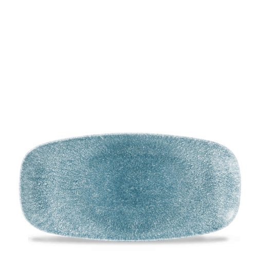 Zdjęcie do Talerz podłużny Raku Topaz Blue o wym. 298x153 mm 1