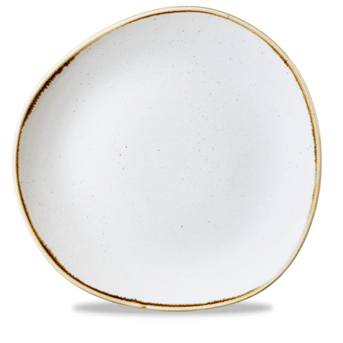 Zdjęcie do Talerz płytki o organicznym kształcie Stonecast Barley White 286 mm 1