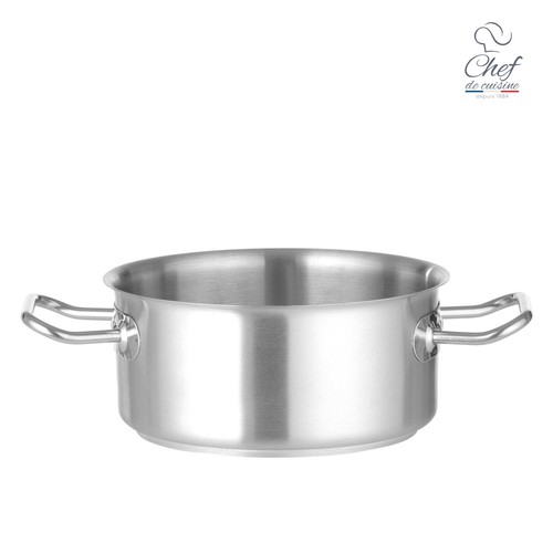 Zdjęcie do Garnek ze stali nierdzewnej niski 4,7l śr. 240x(H)105 mm 1