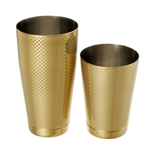 Zdjęcie do Shaker tin tin Diamond Lattice, złoty, Barfly, 830/530ml 1