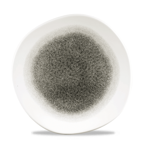 Изображение для Talerz okrągły o organicznym kształcie Raku Quartz Black, 260 mm [ru] 1